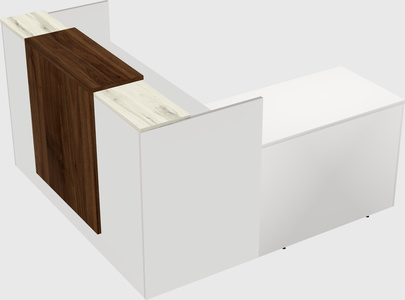 L-shaped modular reception