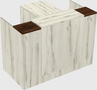 L-shaped modular reception