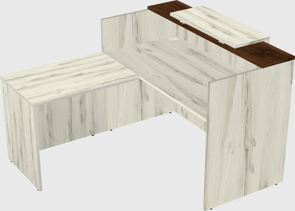 L-shaped modular reception