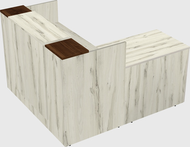 L-shaped modular reception