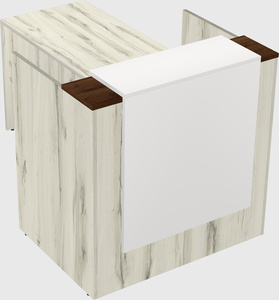 L-shaped modular reception