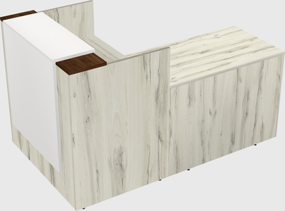 L-shaped modular reception