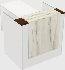 L-shaped modular reception