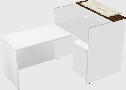 L-shaped modular reception