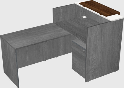 L-shaped modular reception