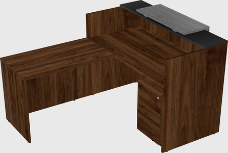 L-shaped modular reception