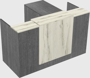 L-shaped modular reception