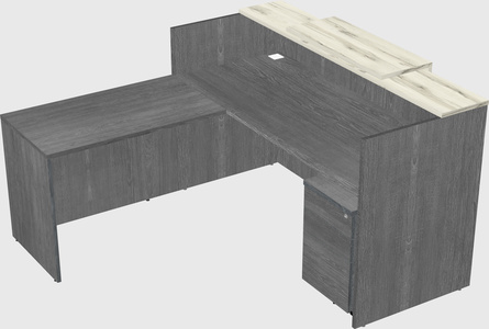 L-shaped modular reception