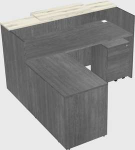 L-shaped modular reception