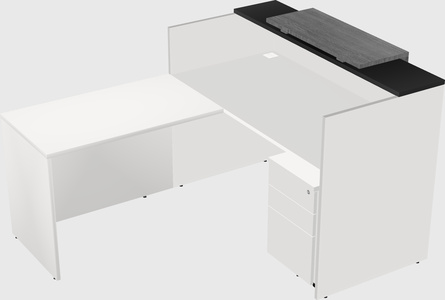 L-shaped modular reception