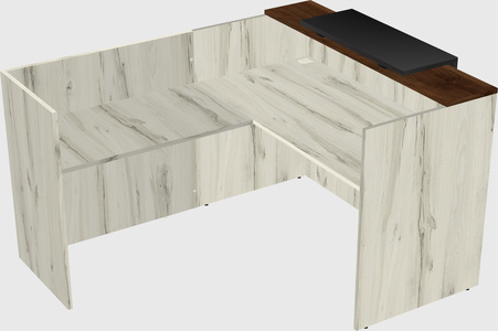 L-shaped modular reception