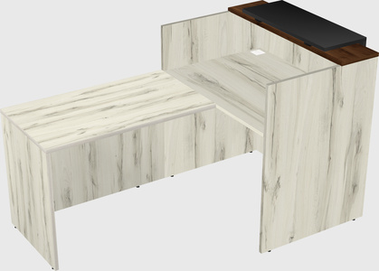 L-shaped modular reception
