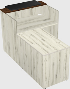 L-shaped modular reception