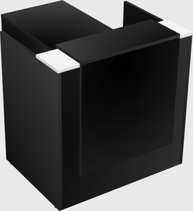 L-shaped modular reception