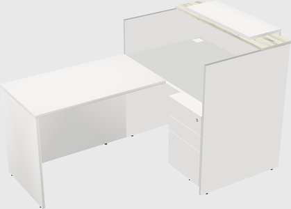 L-shaped modular reception