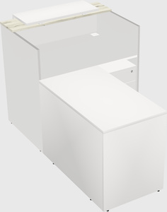 L-shaped modular reception
