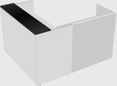 L-shaped modular reception