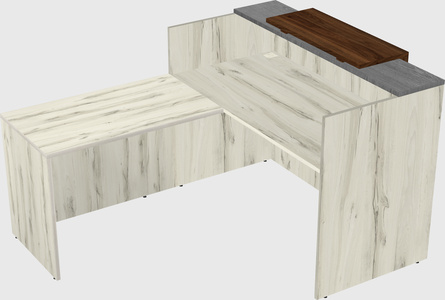 L-shaped modular reception