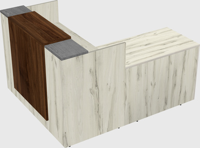 L-shaped modular reception