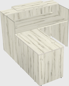 L-shaped modular reception