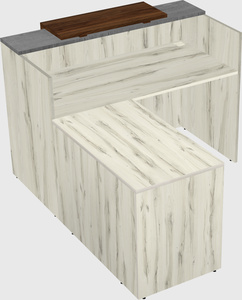 L-shaped modular reception