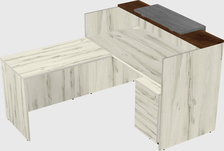 L-shaped modular reception