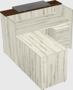 L-shaped modular reception