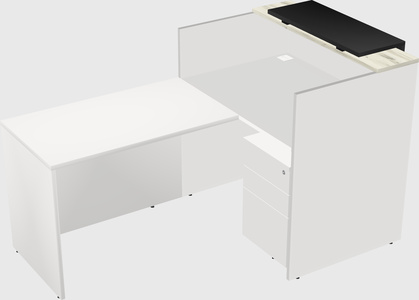 L-shaped modular reception