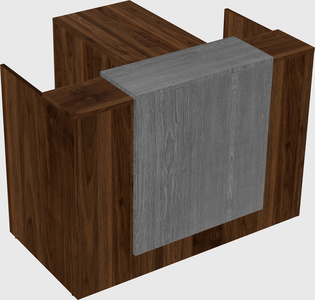 L-shaped modular reception