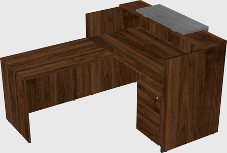 L-shaped modular reception