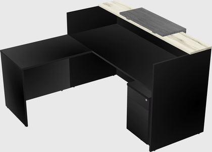 L-shaped modular reception