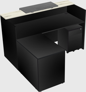 L-shaped modular reception
