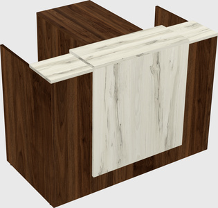 L-shaped modular reception