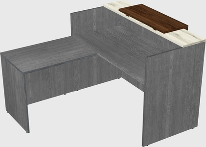L-shaped modular reception