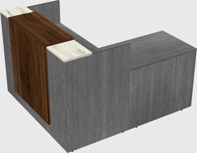 L-shaped modular reception