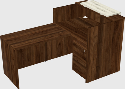 L-shaped modular reception
