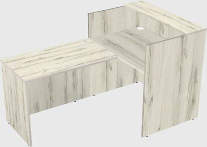 L-shaped modular reception