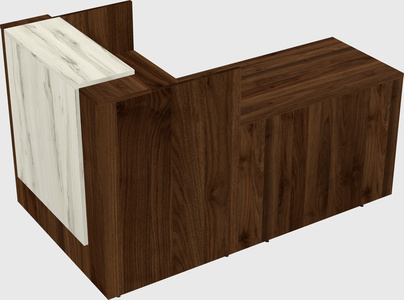 L-shaped modular reception