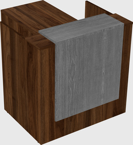 L-shaped modular reception