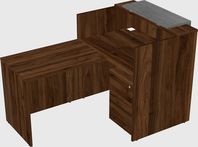 L-shaped modular reception