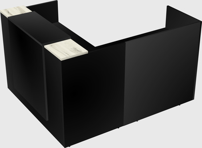 L-shaped modular reception