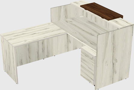 L-shaped modular reception