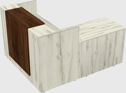 L-shaped modular reception