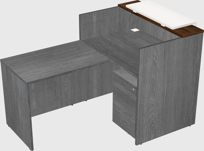 L-shaped modular reception