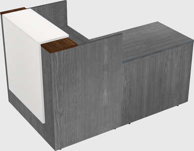 L-shaped modular reception