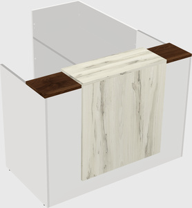 L-shaped modular reception
