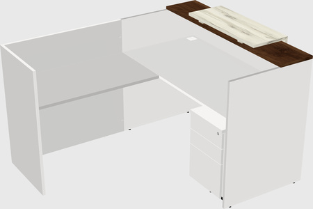 L-shaped modular reception