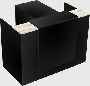 L-shaped modular reception