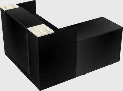 L-shaped modular reception
