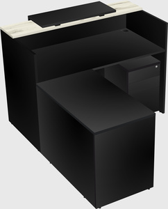 L-shaped modular reception